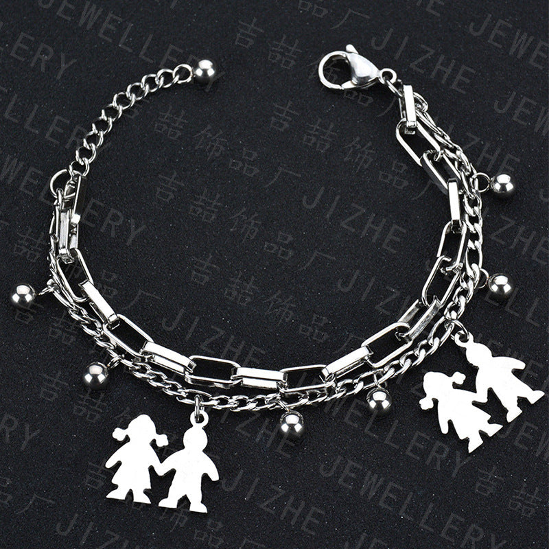 Couples Mix And Match Stainless Steel Hand Jewelry
