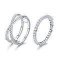 Silver Jewelry Ring Set With Diamonds