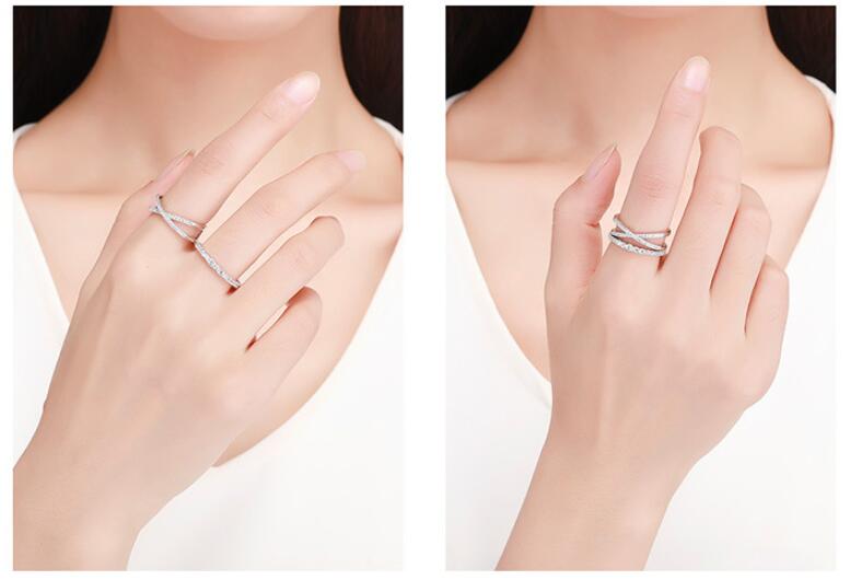 Silver Jewelry Ring Set With Diamonds