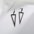 Black Triangle Earrings